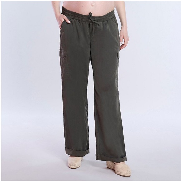 Motherhood Pants - NWT Motherhood Maternity fog utility cargo joggers size XL